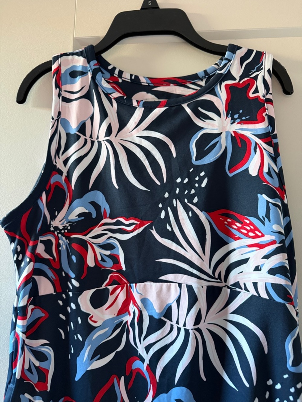 Columbia PFG Floral Sleeveless Shift Dress - Blue/Red/White - Picture 6 of 6